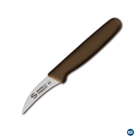 Vegetable Knife Curved Blade Brown